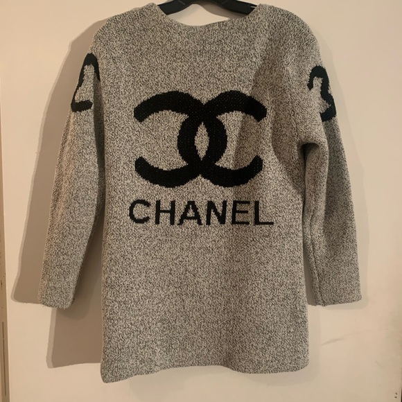 Gray Knit Cardigan Sweater - Picture 3 of 3